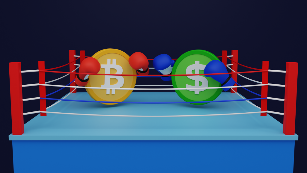 Bitcoin peleando contra el patrón de dinero fiduciario (fiat)